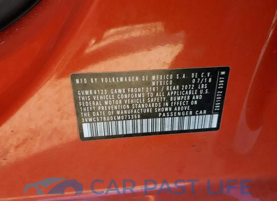 3VWC57BU0KM073356# 12