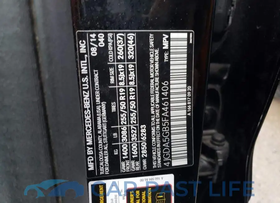 4JGDA5GB5FA461406# 13