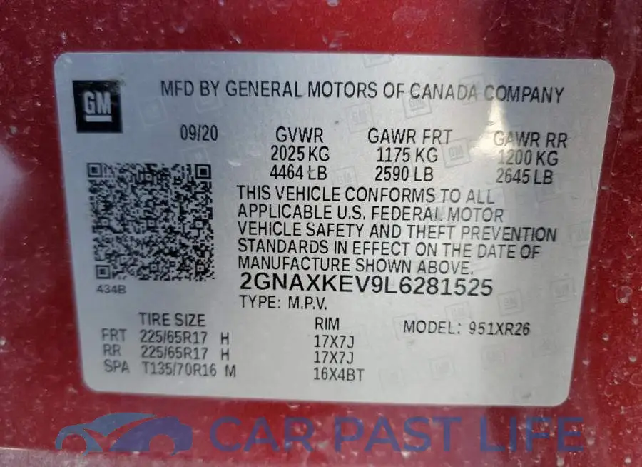 2GNAXKEV9L6281525# 13