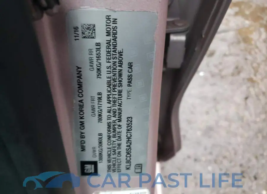 KL8CD6SA2HC763523# 12