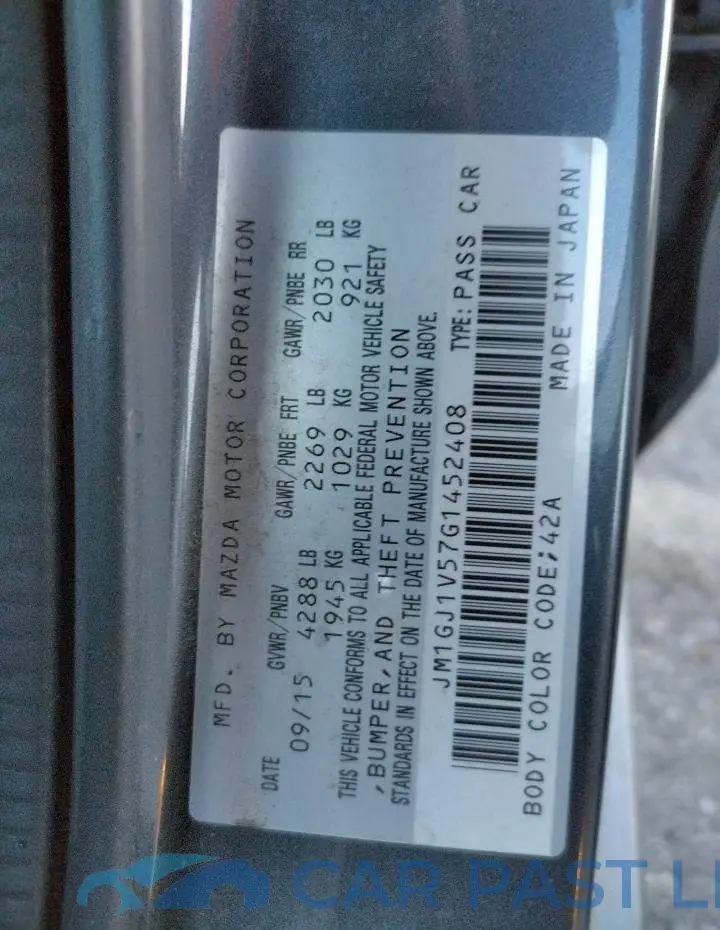 JM1GJ1V57G1452408# 12