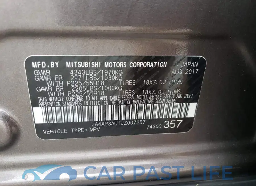 JA4AP3AU1JZ007257# 10