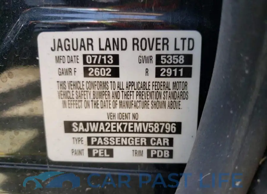 SAJWA2EK7EMV58796# 10