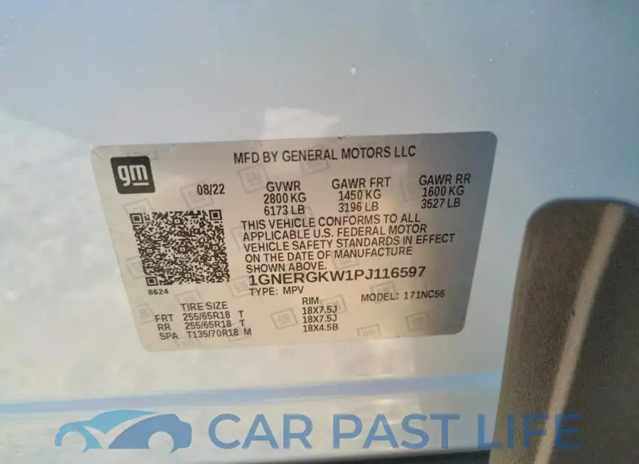 1GNERGKW1PJ116597# 10