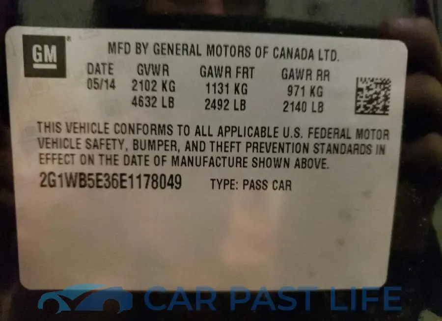 2G1WB5E36E1178049# 12