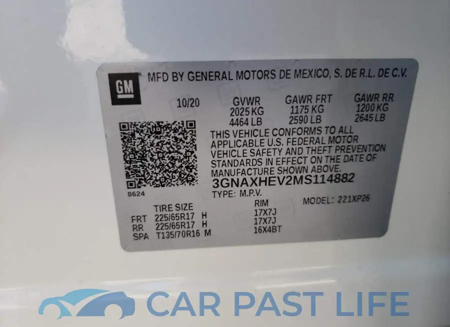 3GNAXHEV2MS114882# 13