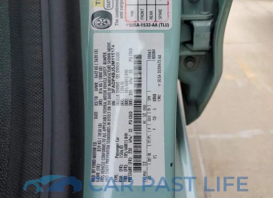 3FADP4BJ5JM115174# 12
