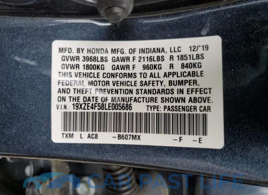 19XZE4F58LE005686# 10