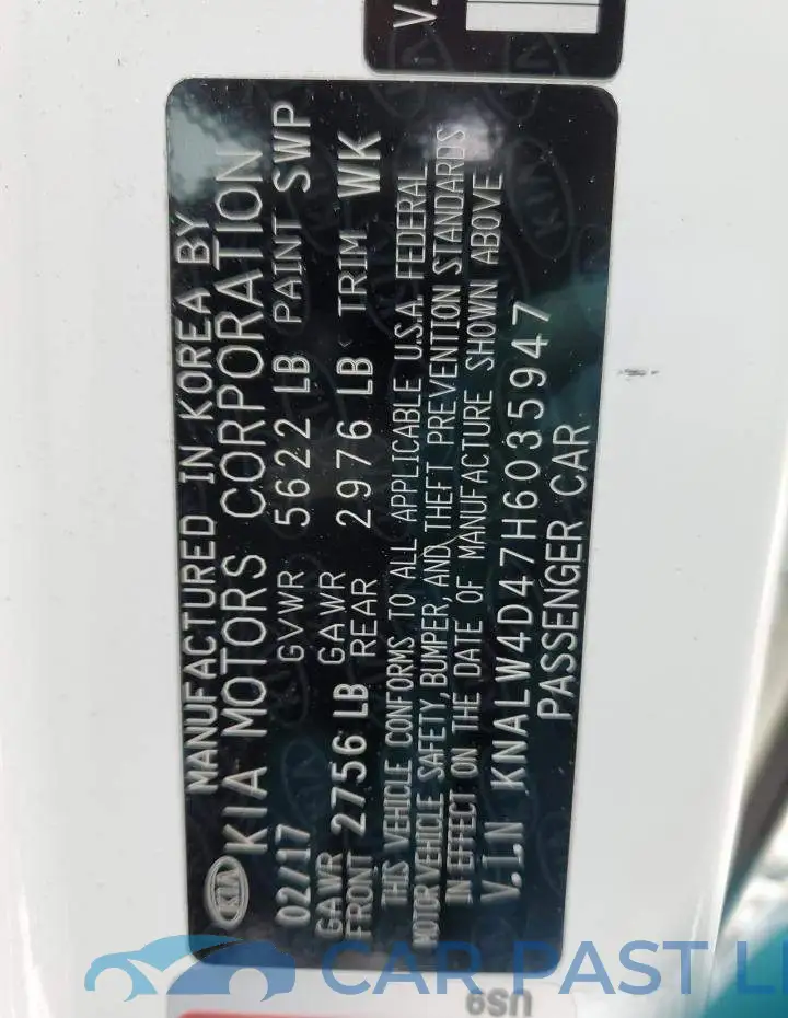 KNALW4D47H6035947# 12
