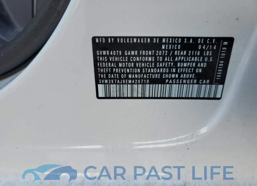3VW2K7AJ9EM429710# 10