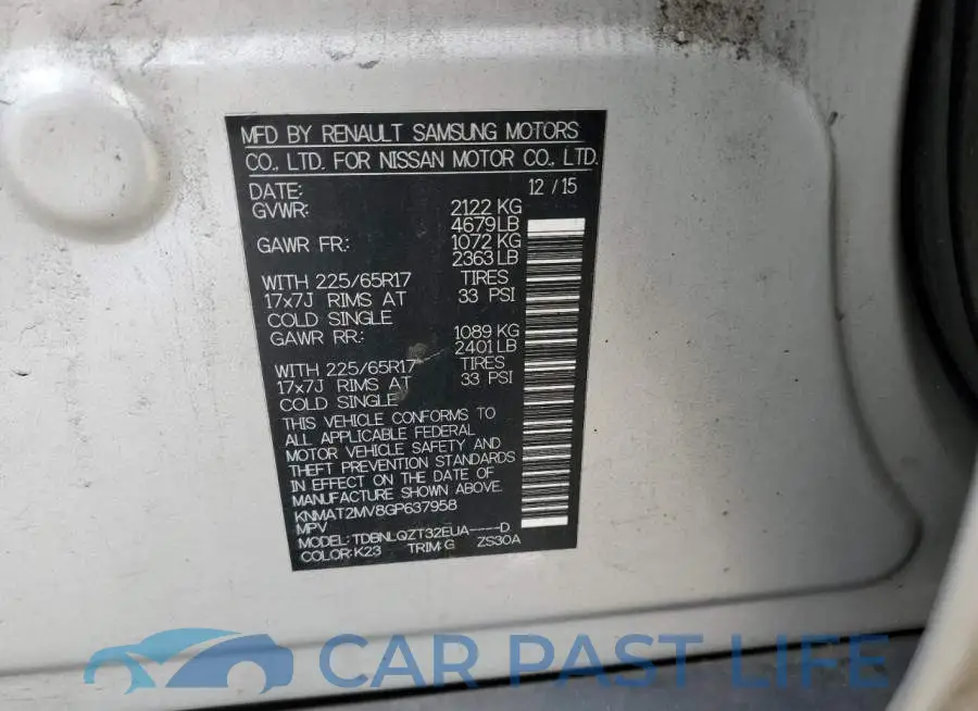 KNMAT2MV8GP637958# 10