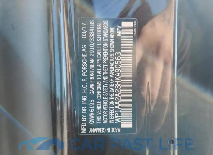 WP1AA2A23HKA90563# 13