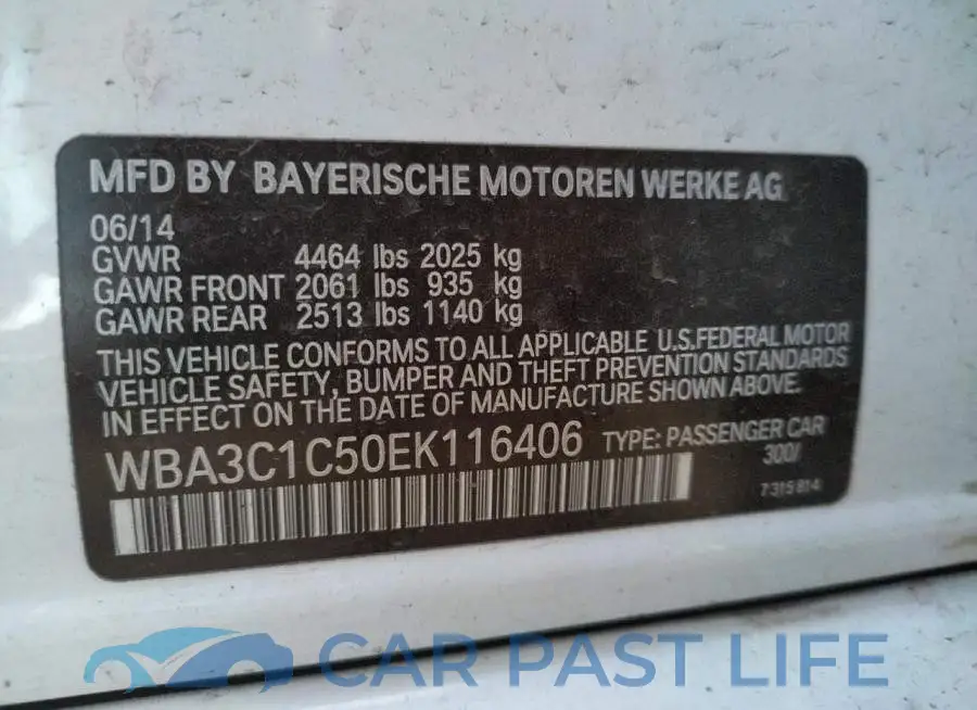 WBA3C1C50EK116406# 12