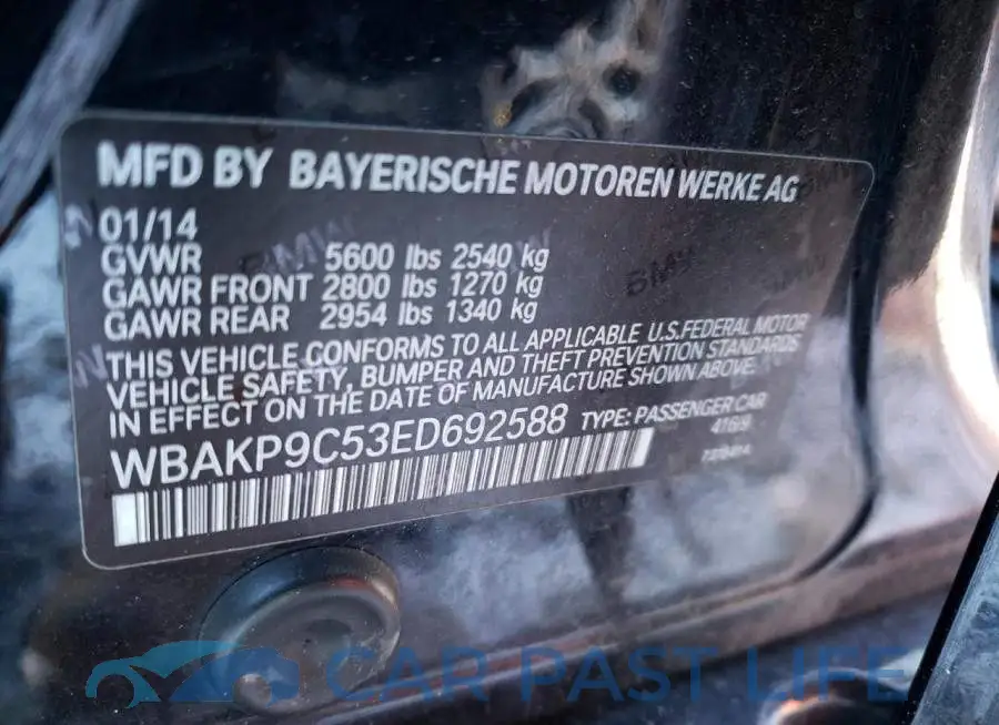WBAKP9C53ED692588# 12