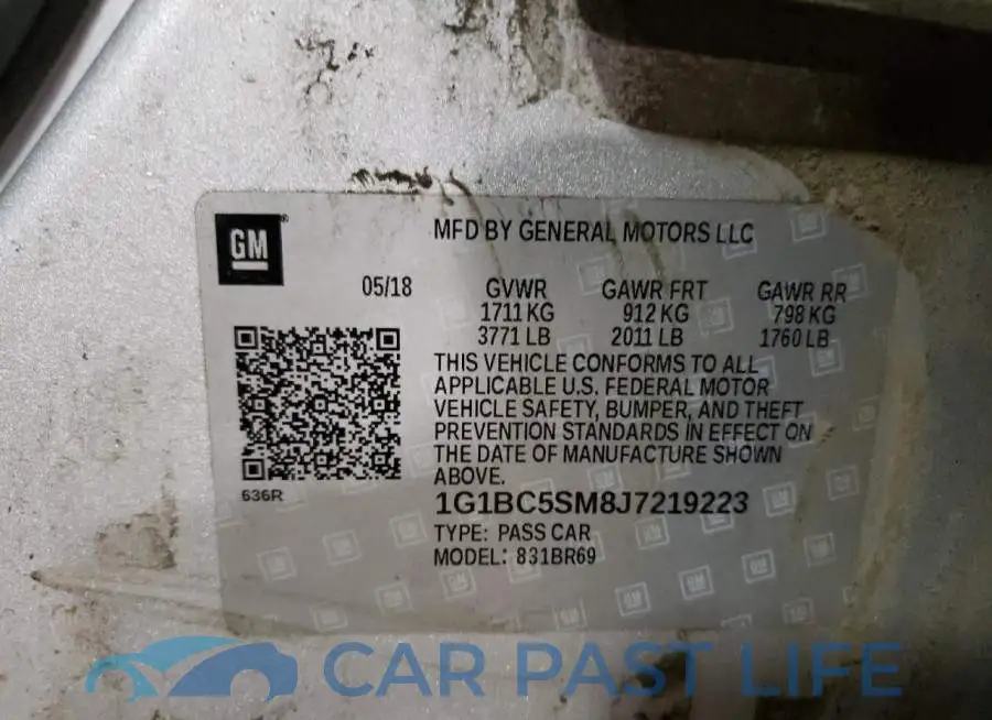 1G1BC5SM8J7219223# 12