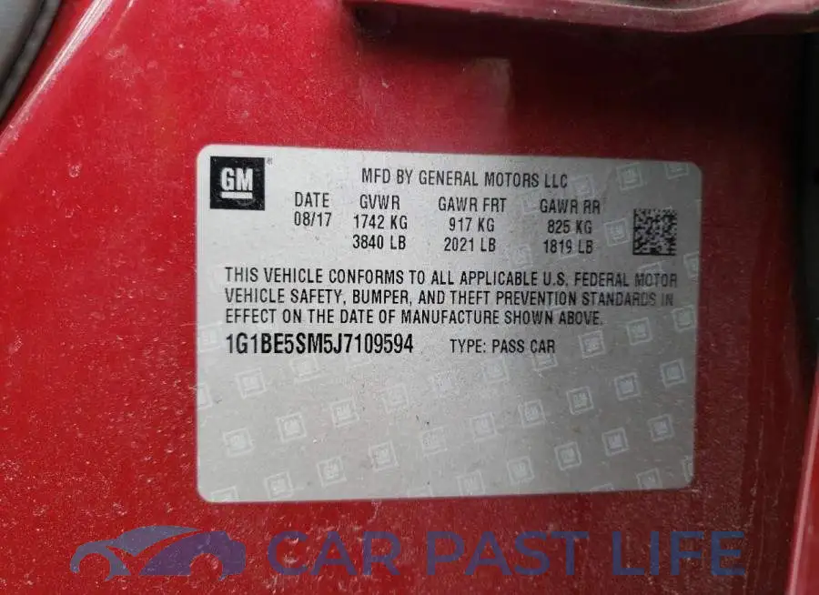 1G1BE5SM5J7109594# 12