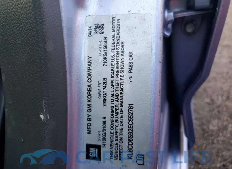 KL8CD6S92EC552761# 10