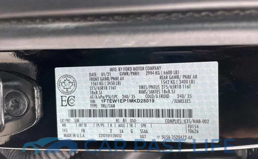 1FTEW1EP1MKD28019# 10
