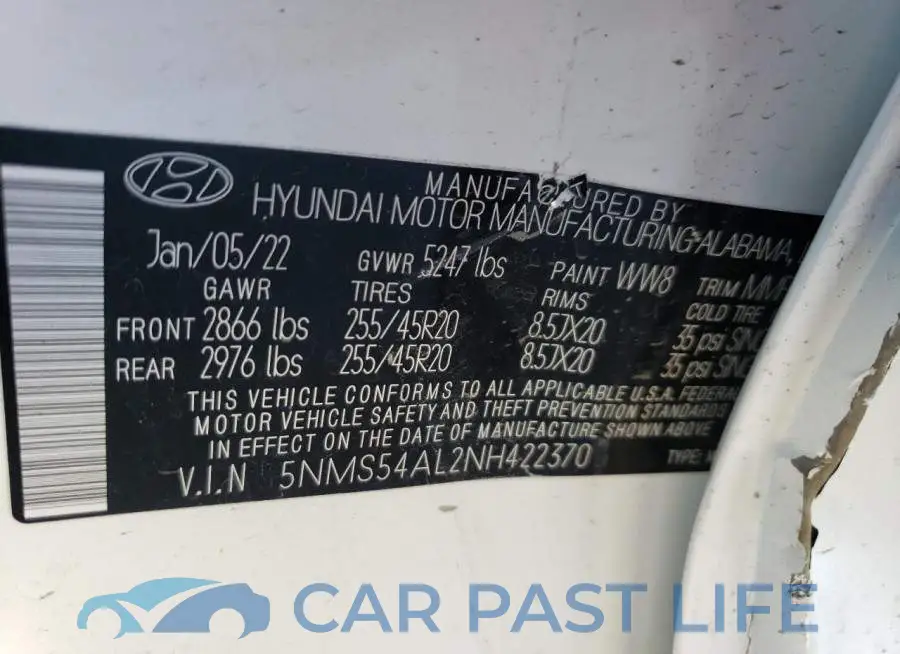 5NMS54AL2NH422370# 13