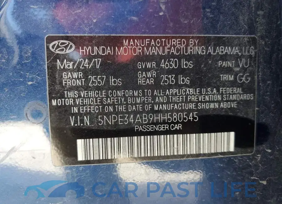 5NPE34AB9HH580545# 12