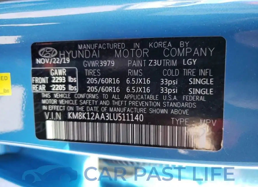 KM8K12AA3LU511140# 12