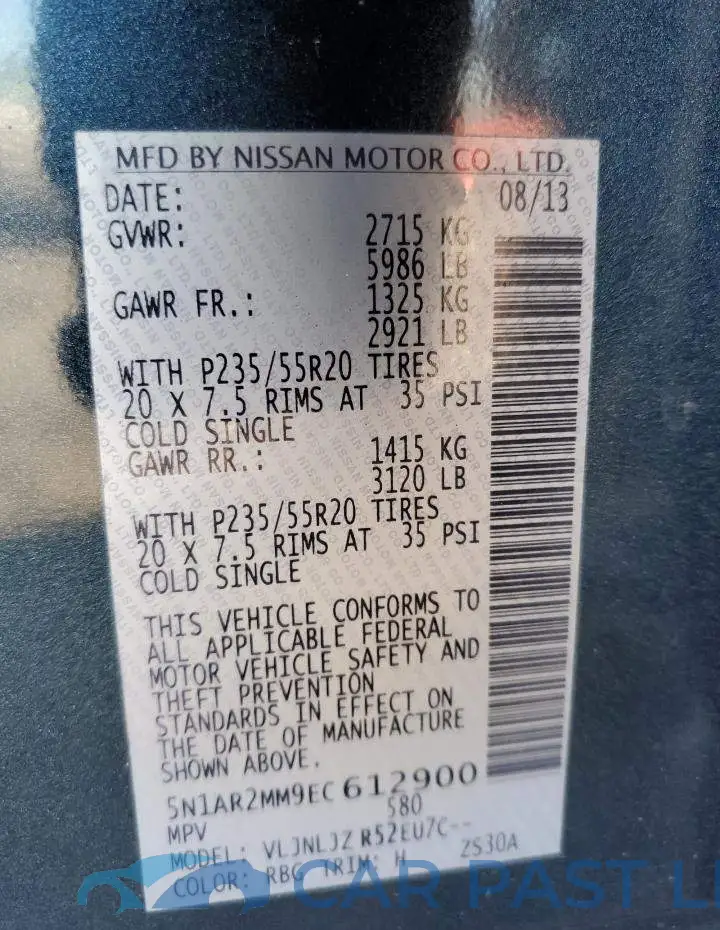 5N1AR2MM9EC612900# 13