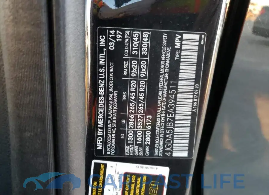 4JGDA5JB7EA394511# 14