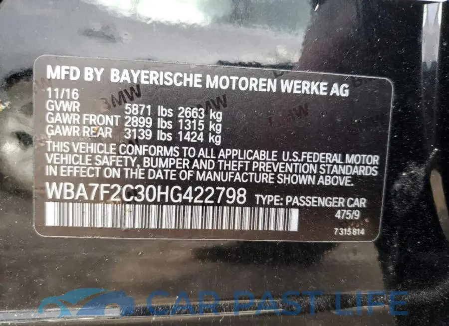 WBA7F2C30HG422798# 12