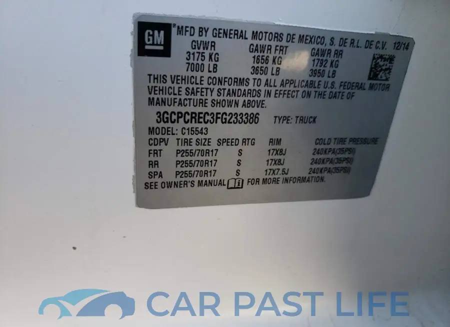 3GCPCREC3FG233386# 12