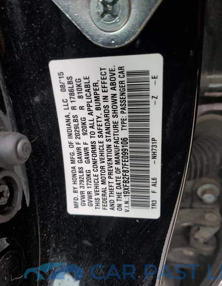 19XFB2F87FE099106# 12