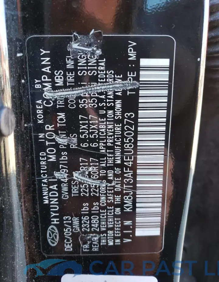 KM8JT3AF4EU850273# 13
