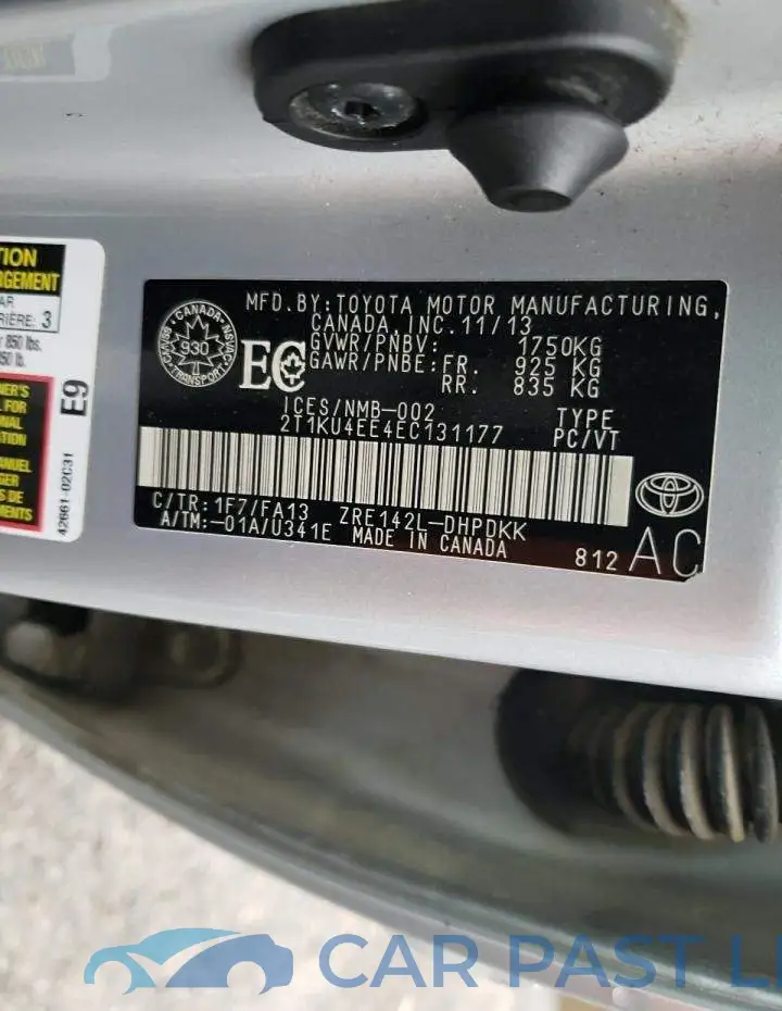 2T1KU4EE4EC131177# 12