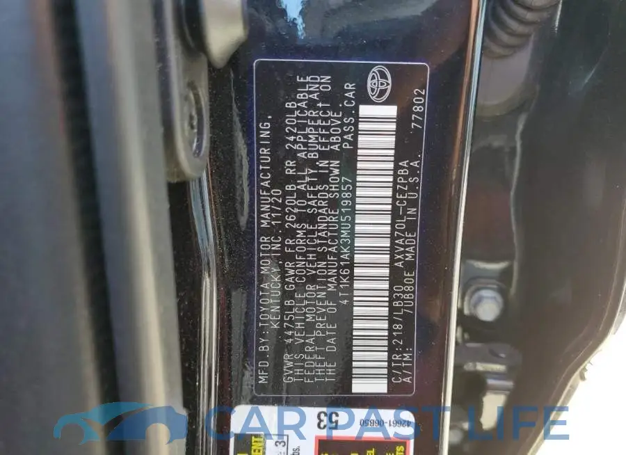 4T1K61AK3MU519857# 10