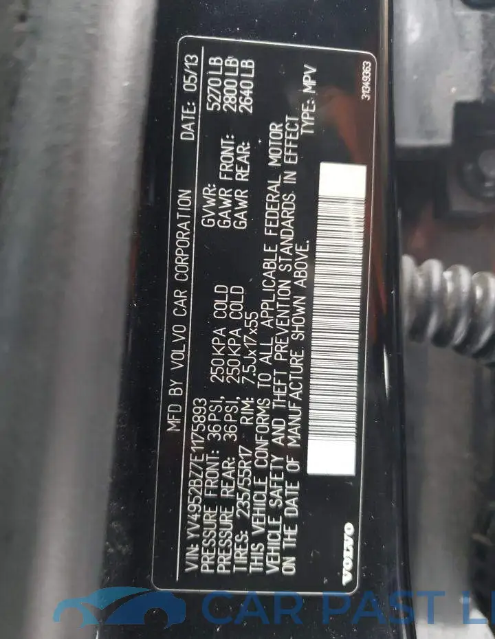 YV4952BZ7E1175893# 12