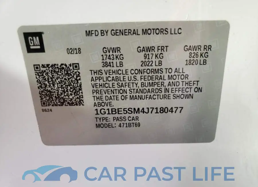 1G1BE5SM4J7180477# 10