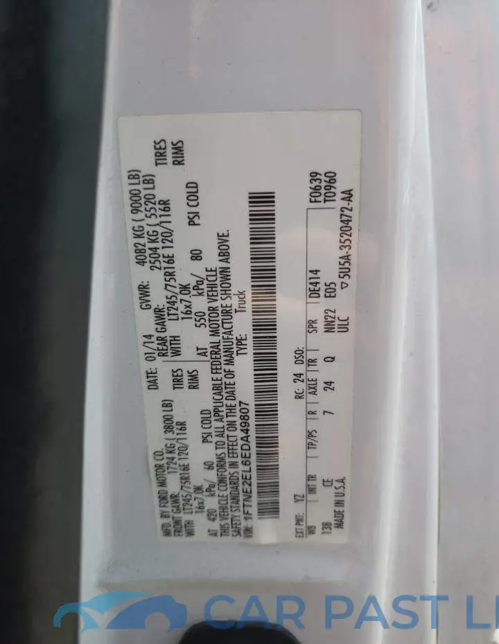 1FTNE2EL6EDA49807# 10