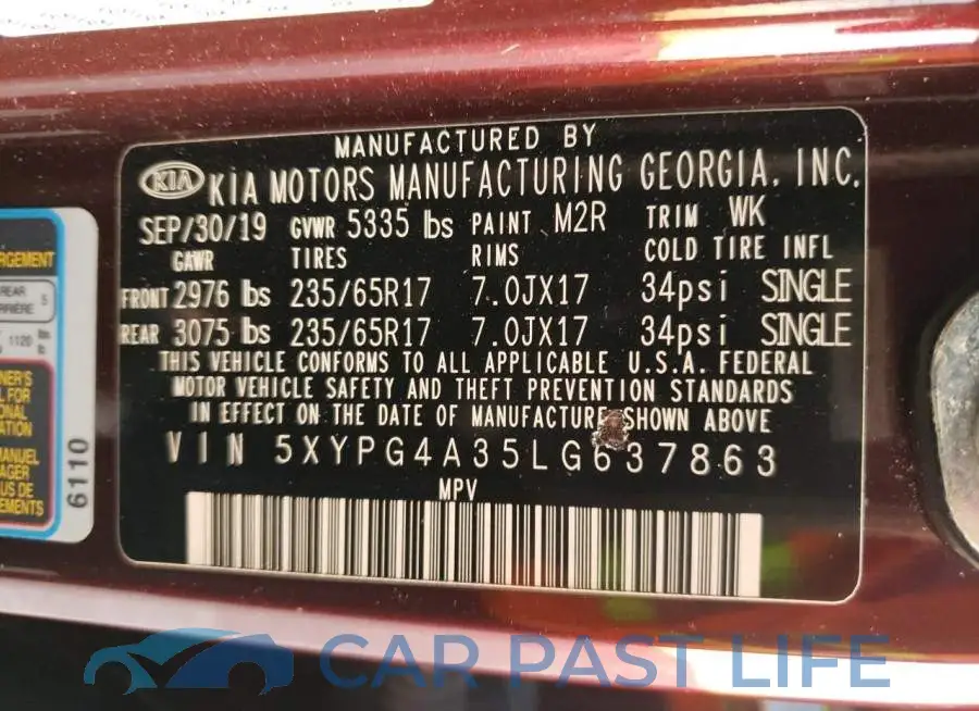 5XYPG4A35LG637863# 14