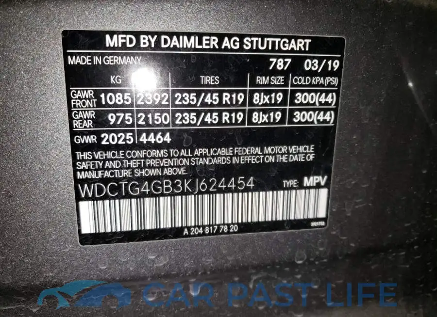 WDCTG4GB3KJ624454# 10
