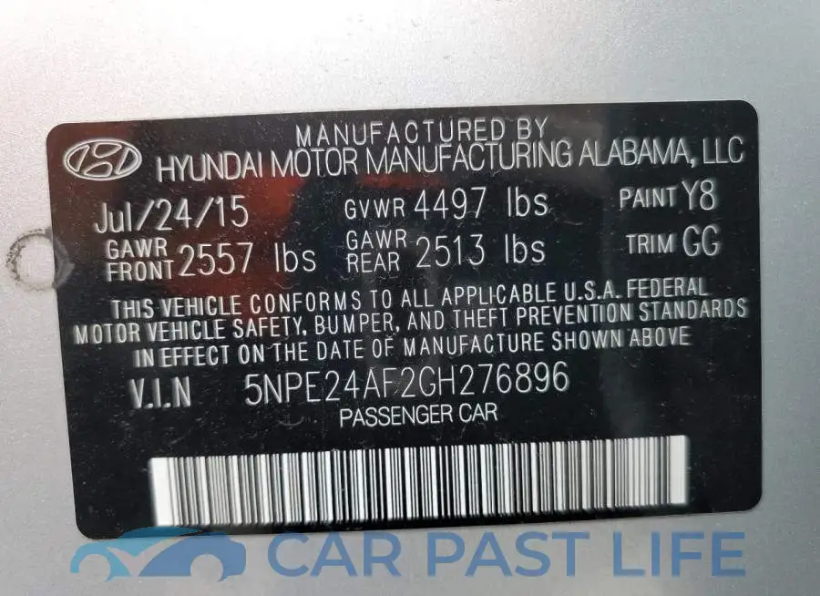 5NPE24AF2GH276896# 13