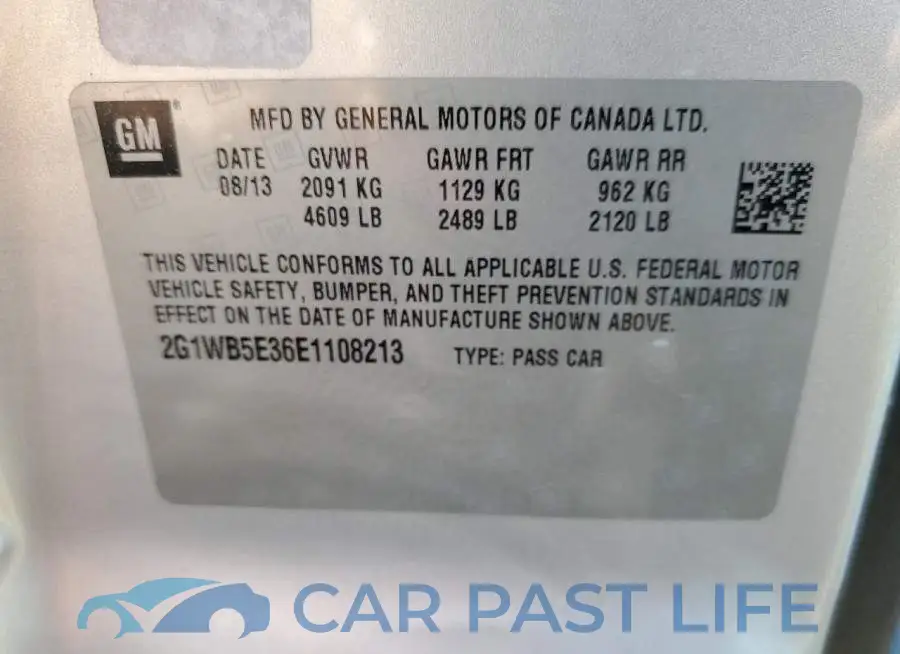 2G1WB5E36E1108213# 12