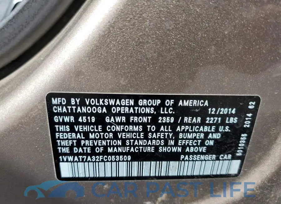 1VWAT7A32FC053509# 10