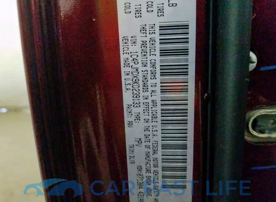 1C4PJMDX9KD239133# 10