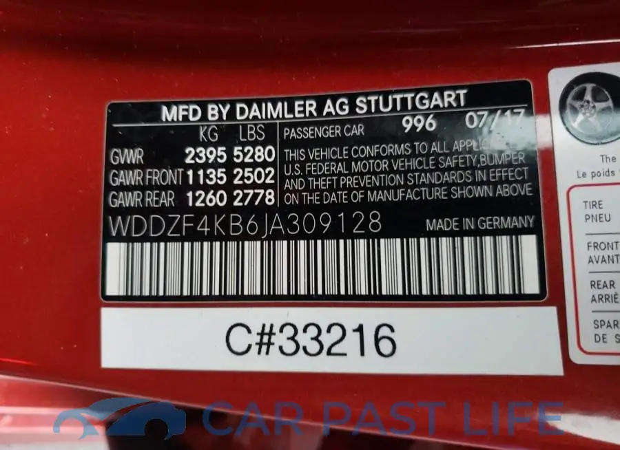 WDDZF4KB6JA309128# 12