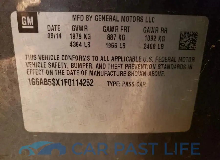 1G6AB5SX1F0114252# 12