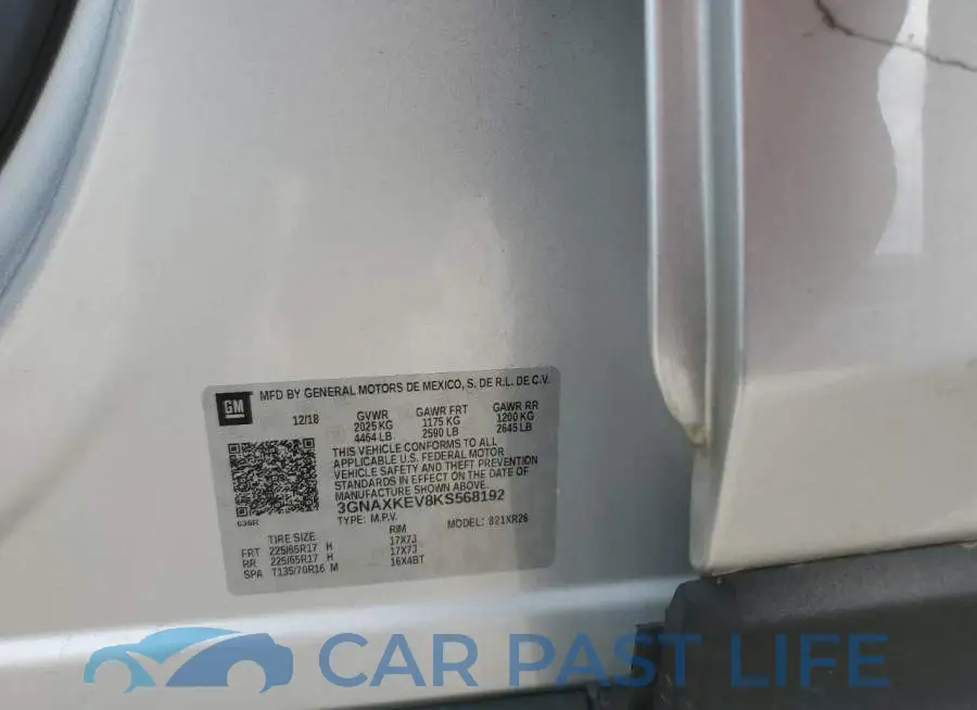 3GNAXKEV8KS568192# 14