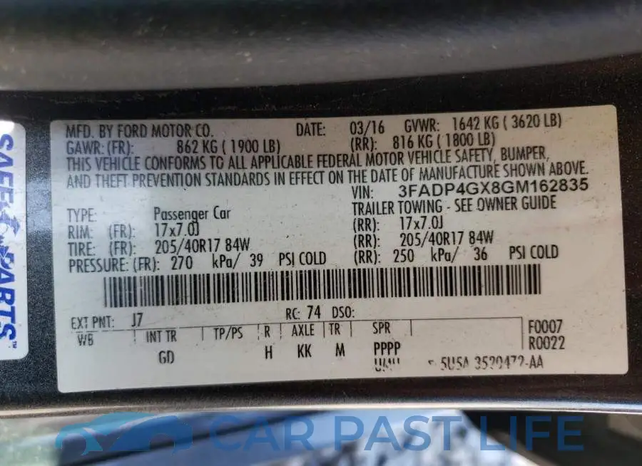 3FADP4GX8GM162835# 10