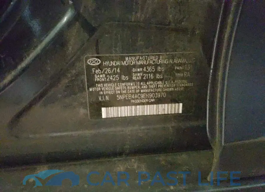 5NPEB4AC9EH903970# 12