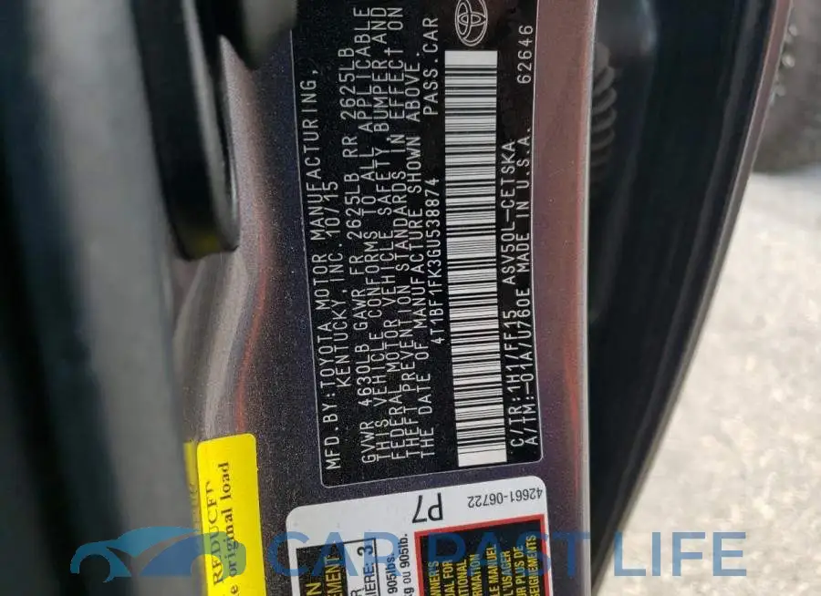 4T1BF1FK3GU538874# 10