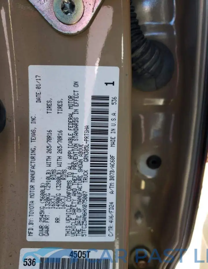5TFCZ5AN6HX075007# 12