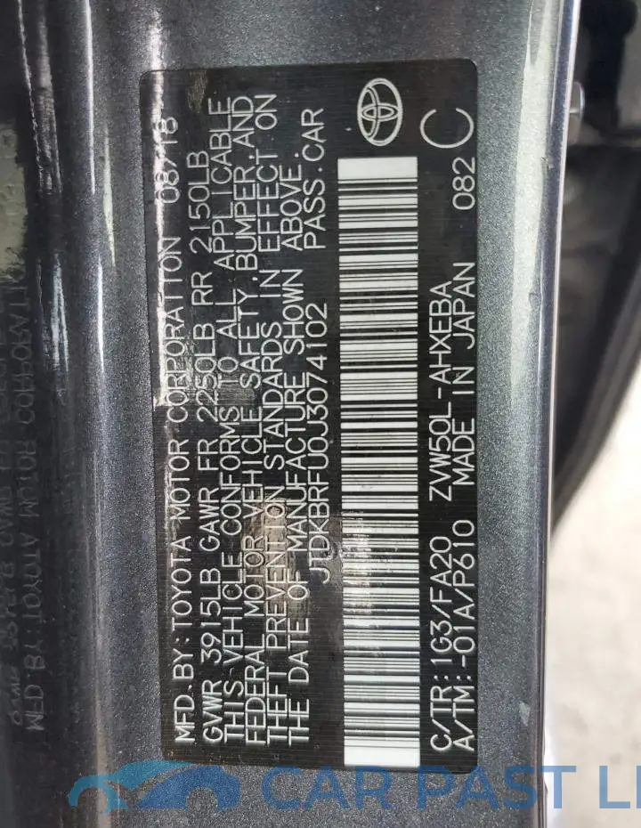 JTDKBRFU0J3074102# 12
